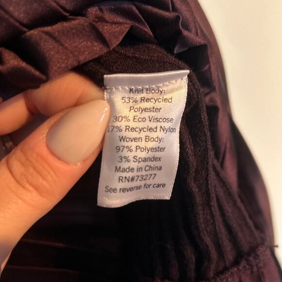 Nike West Knit Turtleneck Sweater with Pleated Satin – Purple, Women’s Large - Picture 5 of 6